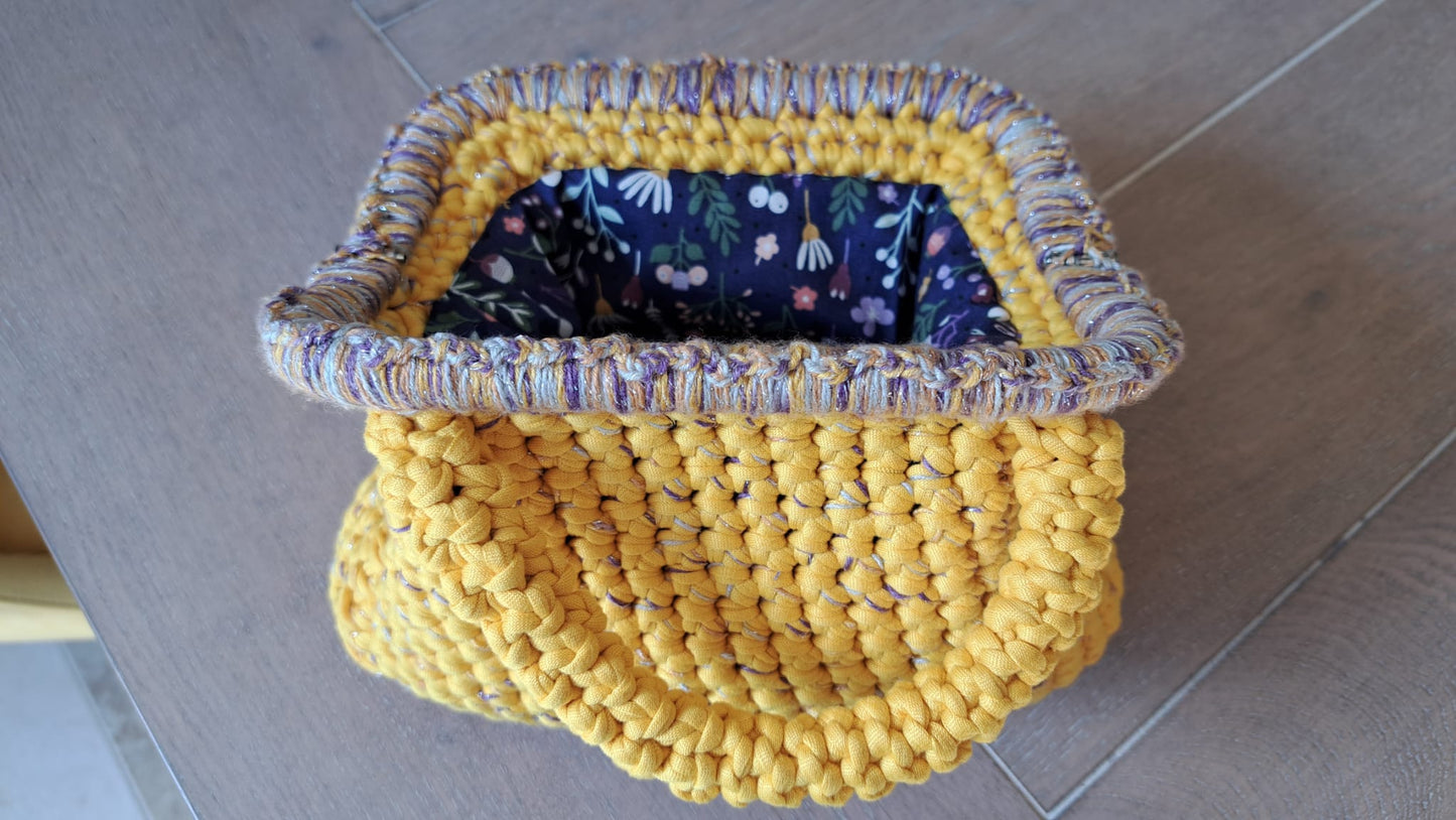 Sac BreeLyne jaune et violet - pièce unique